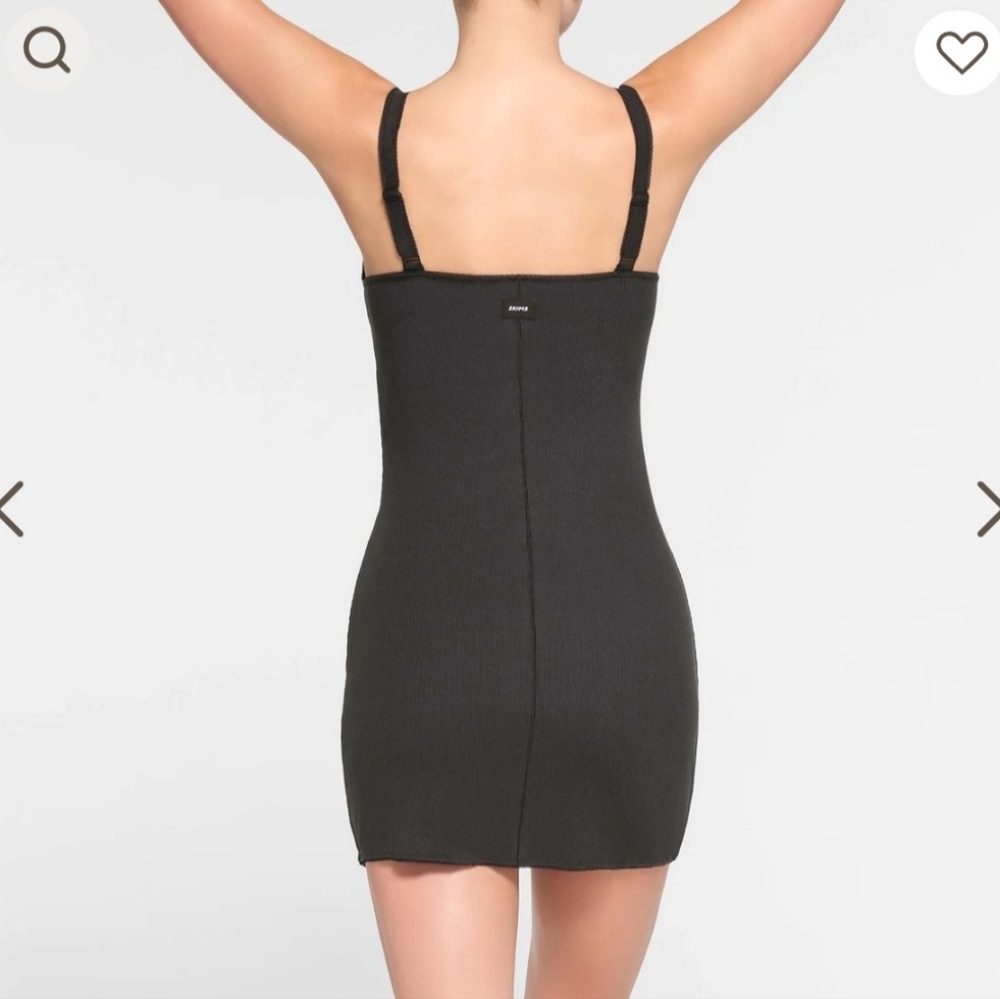 NWT SKIMS COTTON RIB PICOT CAMI MINI DRESS - Picture 3 of 3